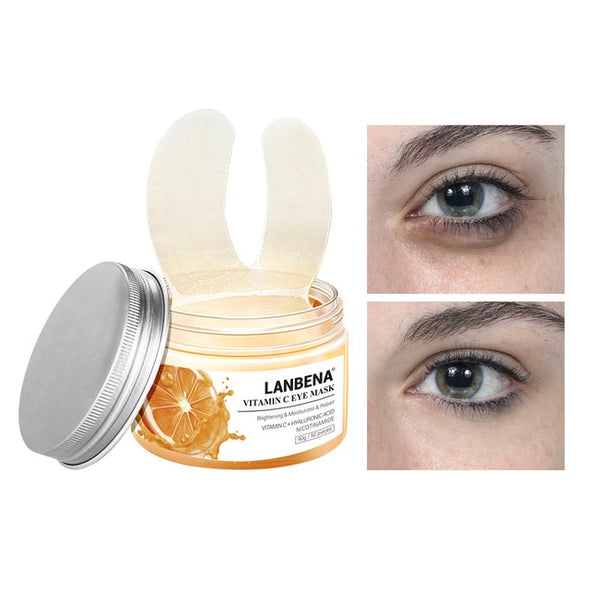 LANBENA Retinol Eye Mask Hyaluronic Acid Eye Patches Serum Reduces Dark Circles Bags Eye Lines Repair Nourish Firming Skin Care